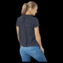 Only Onlsonja Life S/s V-neck Top P Night Sky Blå New