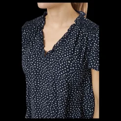 Only Onlsonja Life S/s V-neck Top P Night Sky Blå New