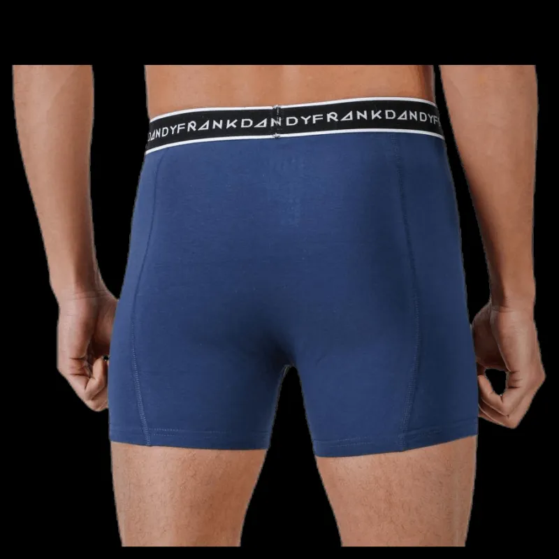 New Frank Dandy Organic Cotton Boxer 5-Pack Blue/Black/Grey Blå, Svart och Grå