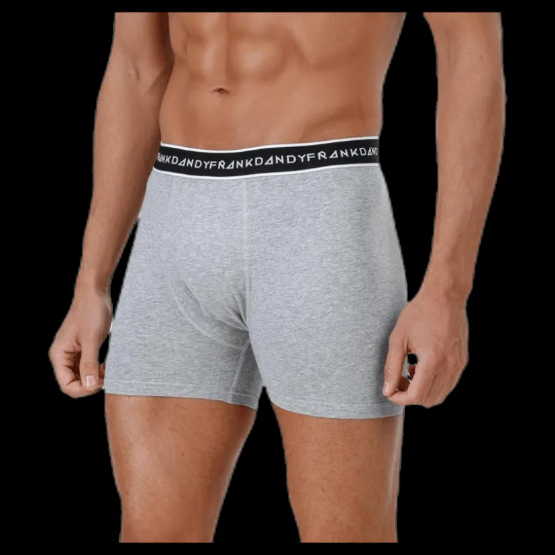 New Frank Dandy Organic Cotton Boxer 5-Pack Blue/Black/Grey Blå, Svart och Grå