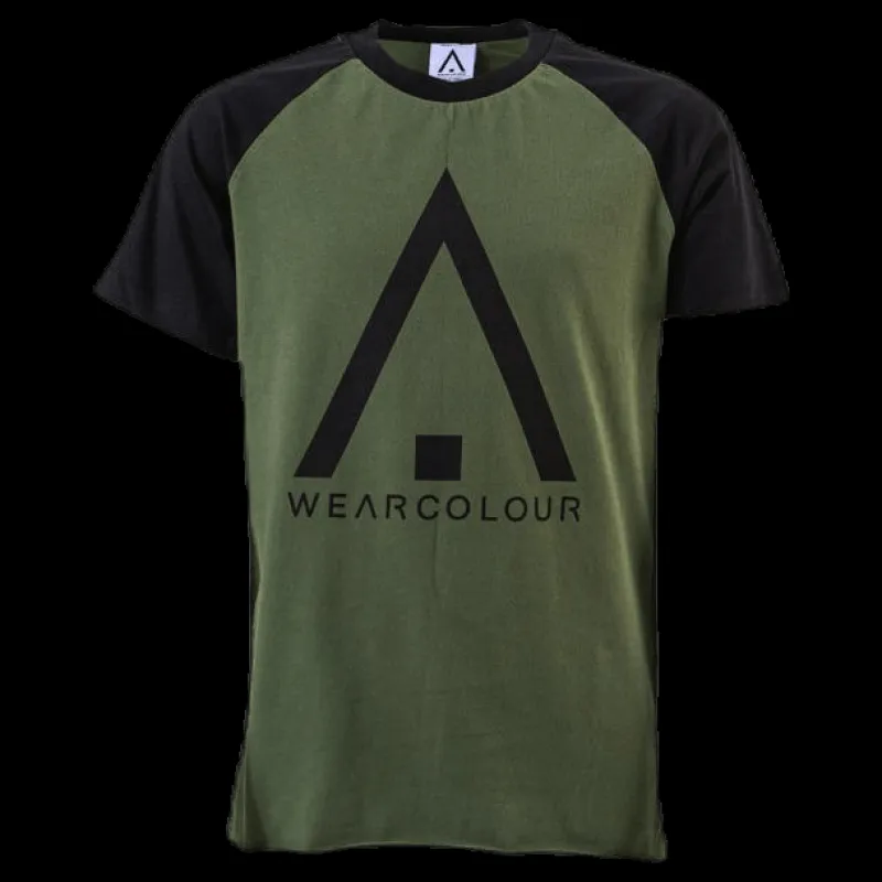 ColourWear Organic Rag Tee Youth Black/Green Svart och Grön