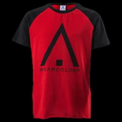 ColourWear Organic Rag Tee Youth Black/Red Svart och Röd Outlet