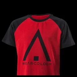 ColourWear Organic Rag Tee Youth Black/Red Svart och Röd Outlet
