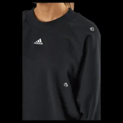 Sale adidas Oversized Crewneck Sweatshirt with Healing Crystal-Inspired Graphics Black Svart