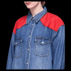 Calvin Klein Oversized Foundation Shirt Blue Blå Hot