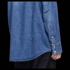 Calvin Klein Oversized Foundation Shirt Blue Blå Hot