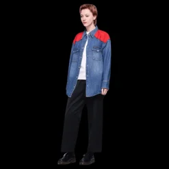 Calvin Klein Oversized Foundation Shirt Blue Blå Hot