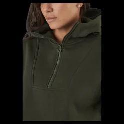 Clearance Casall Oversized Zip Hood Forest Green Grön