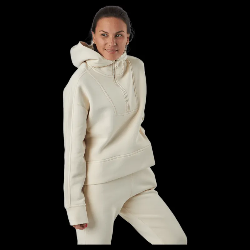 Casall Oversized Zip Hood Light Sand Beige Discount