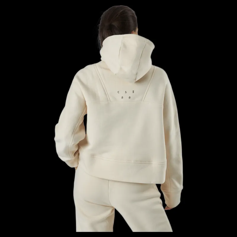 Casall Oversized Zip Hood Light Sand Beige Discount