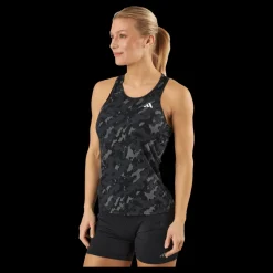 Clearance adidas Own the Run Camo Running Tank Top Black Svart