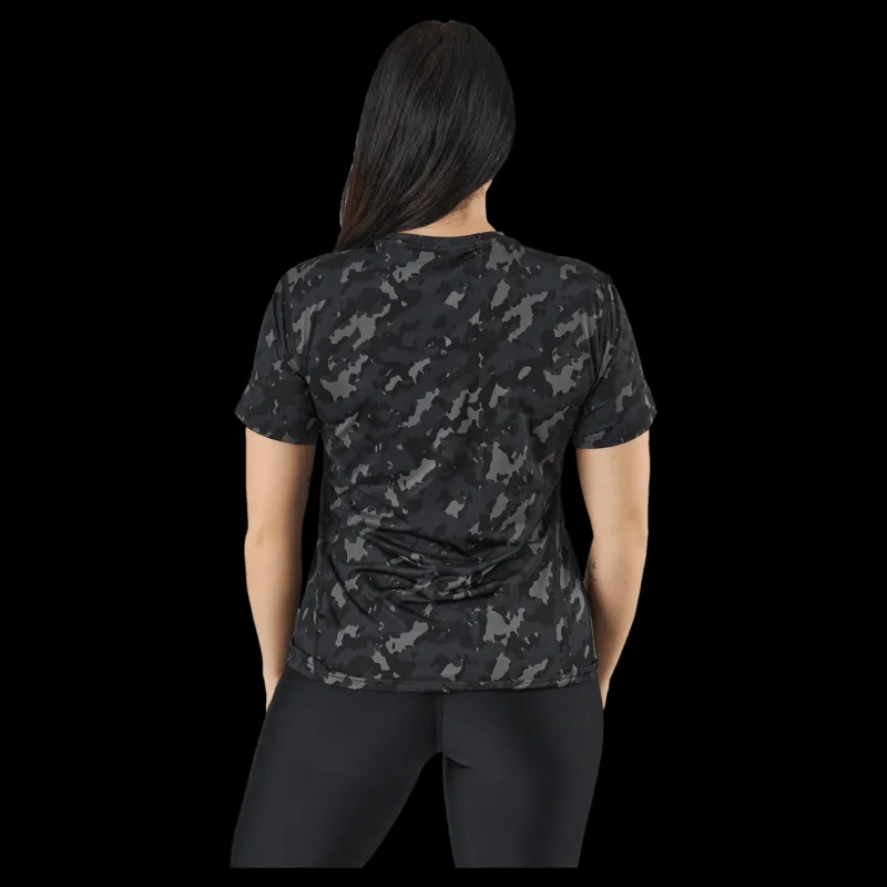 adidas Own the Run Camo Running T-Shirt Black Svart Outlet