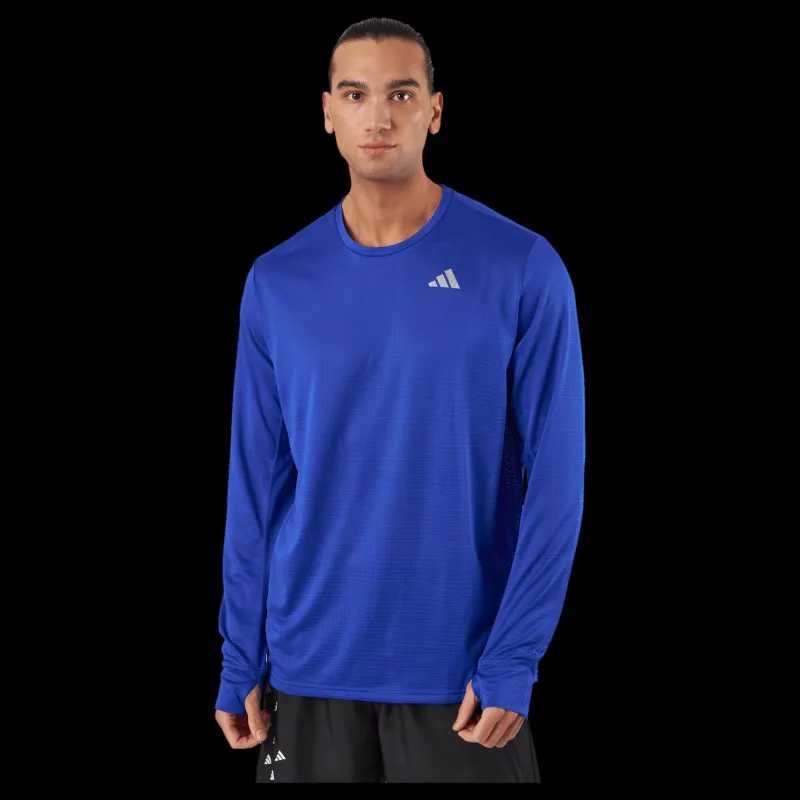 New adidas Own the Run Long-Sleeve Top Lucblu Blå