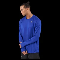 New adidas Own the Run Long-Sleeve Top Lucblu Blå