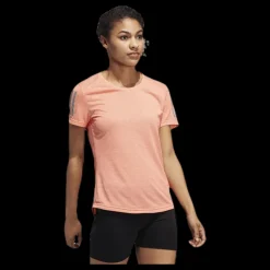 Discount adidas Own the Run Tee Orange/Pink Rosa