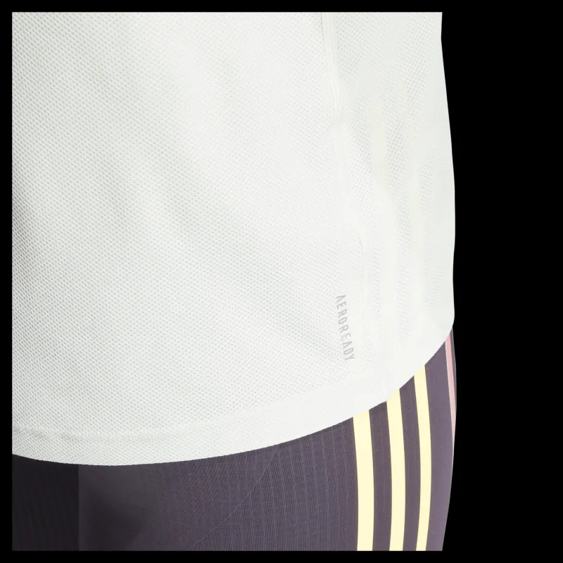 Clearance adidas Own the Run T-Shirt Linen Green Vit
