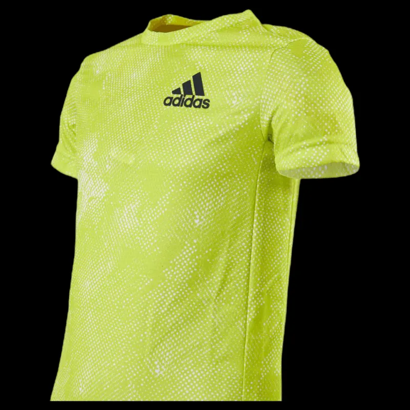 adidas Tennis OZ Tee Yellow Gul New