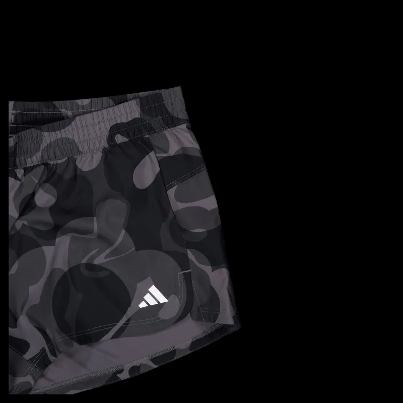 adidas Pacer Train Essentials Floral-Print Woven Shorts Black Svart