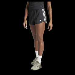 adidas Pacer Training 3-Stripes Woven High-Rise Shorts Black / White Svart Hot