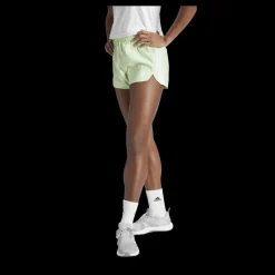 adidas Pacer Training 3-Stripes Woven High-Rise Shorts Green Vit New
