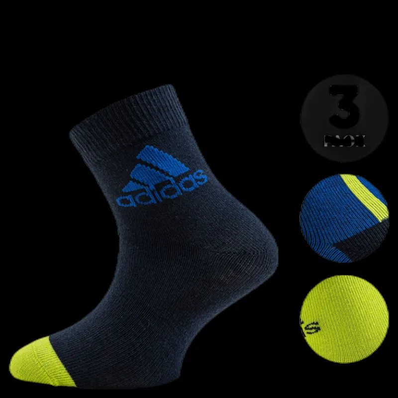 adidas 3-Pack Ankle Socks Blue/Green Blå och Grön