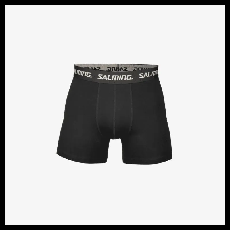 Outlet Salming 3-pack Cotton Boxer Black Svart