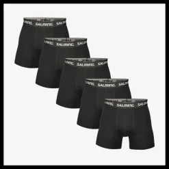 Discount Salming 5-pack Cotton Boxer Black Svart