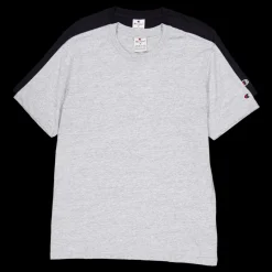 Discount Champion 2pack Crew-neck New Oxford Grey Melange Svart