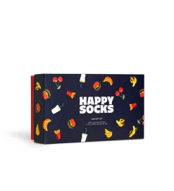 Happy Socks 3-pack Food Socks Gift Set Navy Blå New