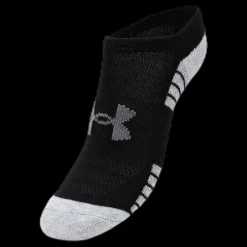 Under Armour 3-Pack Heatgear No Show Jr Black Svart Online