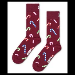 Happy Socks 2-pack Holiday Striped Cracker Dark Red Röd Online