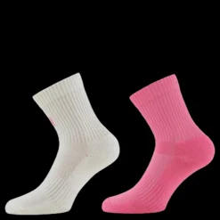 New Norfolk 2-Pack Kids Basic Sport Socks - Alvin Pink/White Rosa och Vit