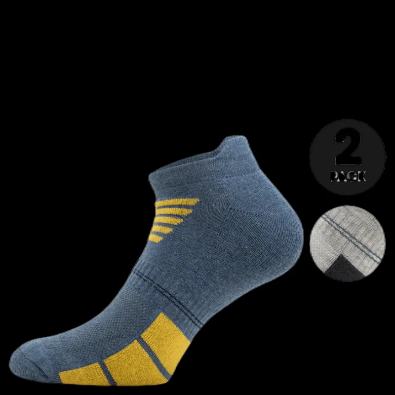 Hot Norfolk 2-Pack Low-Cut Socks - Luke Blue/Grey Blå och Grå