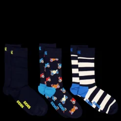 Happy Socks 3-pack Navy Gift Set Navy Blå Outlet
