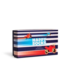 Happy Socks 3-pack Navy Gift Set Navy Blå Outlet