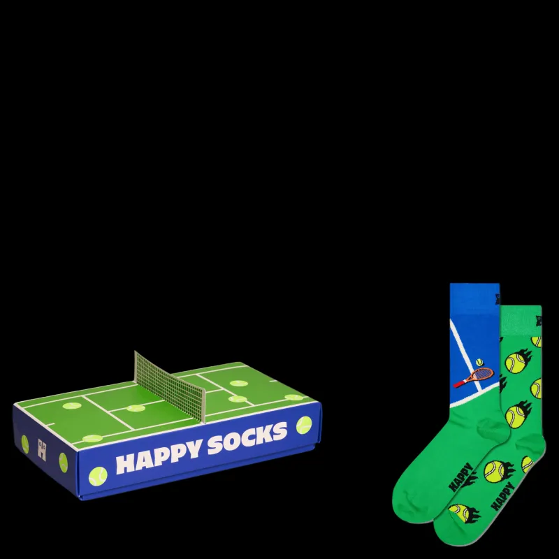 Happy Socks 2-pack Tennis Socks Gift Set Blue Blå