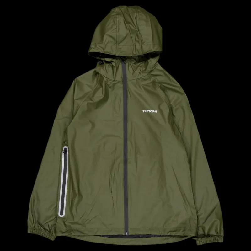 Best Tretorn Packable Rainbreaker Set Forest Green Svart