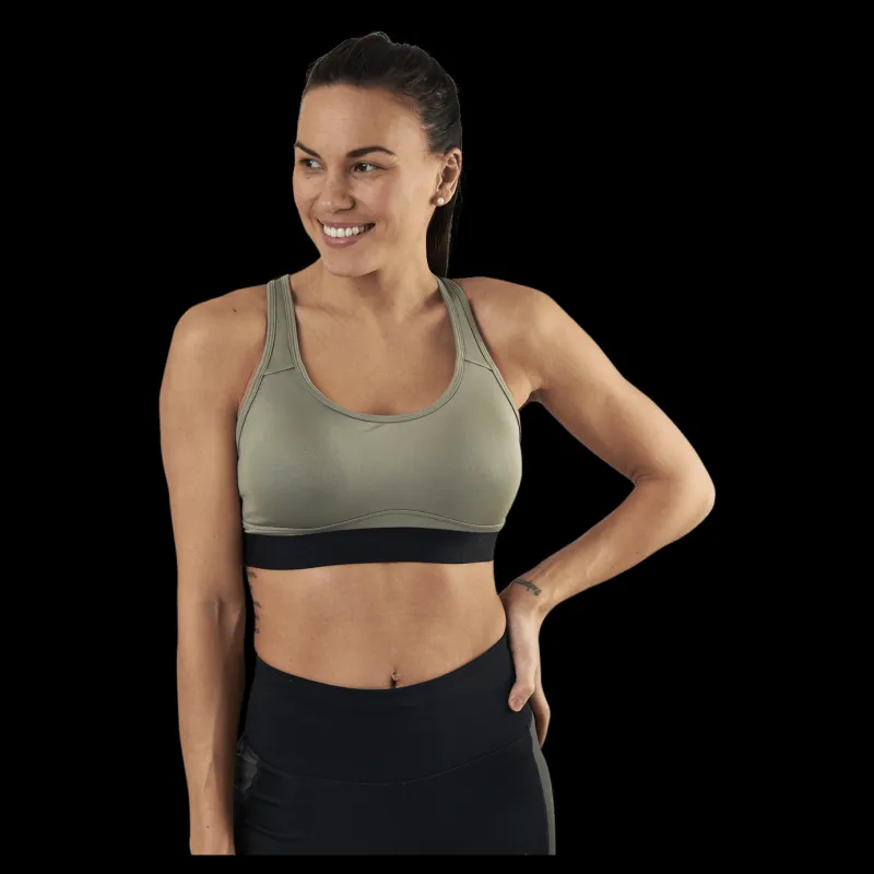 Clearance Stay in place Padded Crossback Bra Green Grön