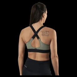 Clearance Stay in place Padded Crossback Bra Green Grön