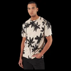 Jack & Jones Palm Tree Print T-shirt White Flerfärgad