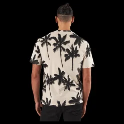 Jack & Jones Palm Tree Print T-shirt White Flerfärgad