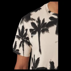 Jack & Jones Palm Tree Print T-shirt White Flerfärgad