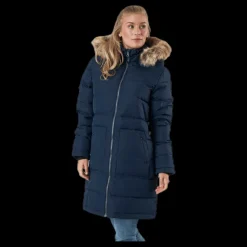 Hot Whistler Paranaque Long Down Parka Jacket Blue Blå