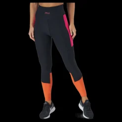 New Fila Paula High Waist 7/8 Tight Black-beetroot Purple-mandarin Svart