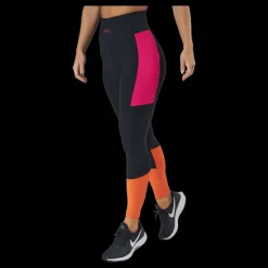 New Fila Paula High Waist 7/8 Tight Black-beetroot Purple-mandarin Svart