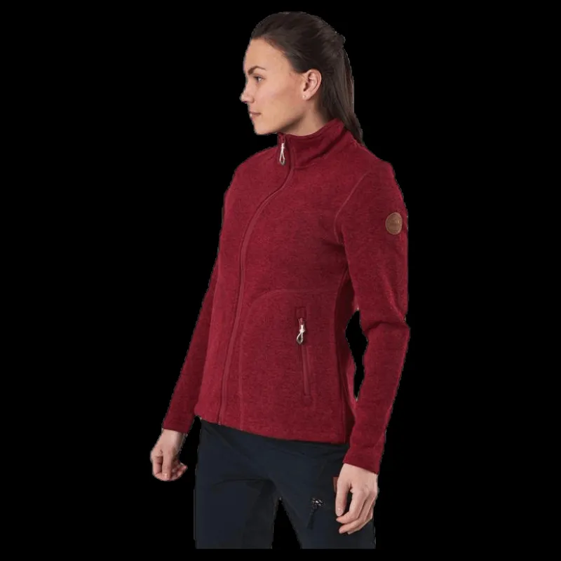 Online Weather Report Paulina Melange Fleece Jacket Red