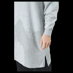 Sale Pieces Pcchilli Ls Sweat Dress Bc Light Grey Melange Grå