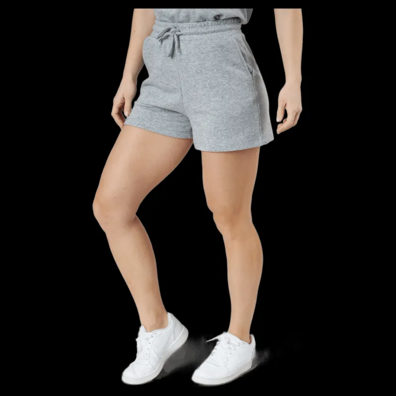 Outlet Pieces Pcchilli Summer Hw Shorts Light Grey Melange Grå