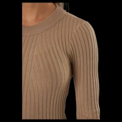 Pieces Pccrista Ls O-neck Knit Bc Silver Mink Rosa Best