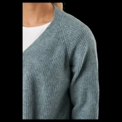 Pieces Pcellen Ls Long Knit Cardigan Trooper
